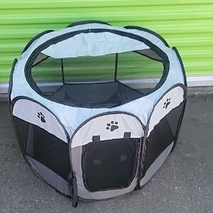 Pet Playpen with Paw Print Design